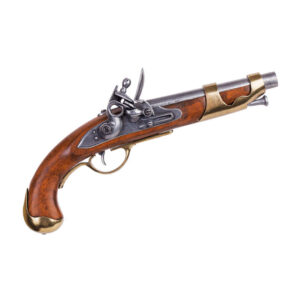 Flintlock action, the 36 1/2in. barrel
